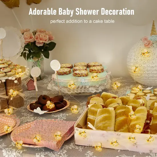 Bee Lights Room Decor, 10ft 30 LED Cute Bee String Fairy Lights Battery Operated, Honey Bee Gifts for Women Girls, Bee Decorations for Bedroom Plants Patio Party Wedding Party Xmas {3}