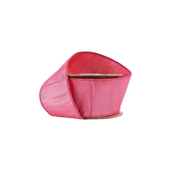 2 1/2" Wired Metallic Dupioni Ribbon | Azalea | 10 Yard Roll {1}