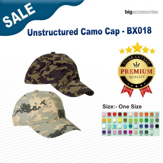 Big Accessories&reg; Unstructured Camo Cap RPSTP DG GR CAMO {2}