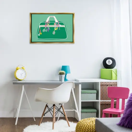 Stupell Industries Sporty Embellished Handbag Floating Frame By Nancy McKenzie {2}