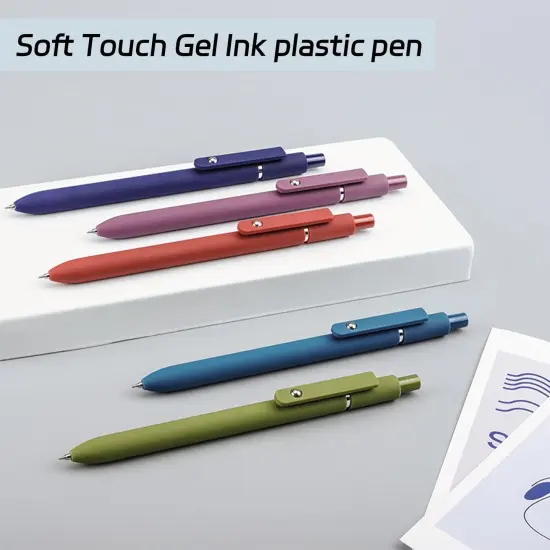 Gel Pens, 5Pcs 0.5mm Fine Point Black Ink Pens With Smooth Wirting, Office Desk Accessories, Quick Dry Pens For Journaling, Ballpoint for School Supplies {3}