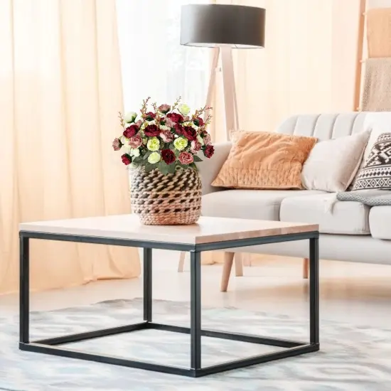 3 Heads Summer Tabletop Floral Arrangements Roses Artificial Flowers Bouquet 3 Bundles Fake Flowers {4}