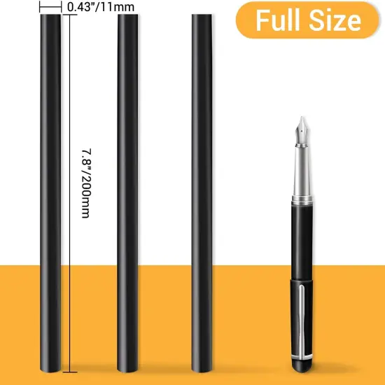 Black Craft Glue Gun Sticks, 0.43" Dia x 8" Long Full Size Hot Melt Glue Sticks for Fabric Adhesive Glue Sticks for DIY, Decoration, Car Dent Repair, Gluing Project, Wax Seal Stamp, 24 PCS {2}