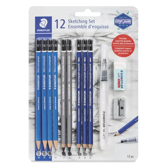 Staedtler Mars Lumograph Sketching Set - Set of 12 {1}