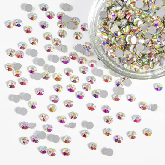 Flatback Rhinestones Bulk,14400pcs AB Crystal Rhinestones for Nails Crafts Clothes DIY Decoration, Crystal AB, SS10, 2.7-2.9mm {4}