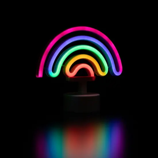 Northlight LED Rainbow Neon Table Light - 8" - Multicolor {5}
