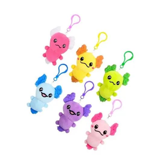 Plush Axolotl Clip On Assorted Colors {2}