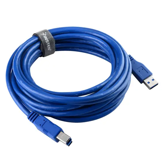 Insten 15 ft FEET High Speed USB 3.0 A to USB B Male AB M/M Printer Cable Cord Lead Wire A-B 10FT Printer Usb Cord Blue {2}