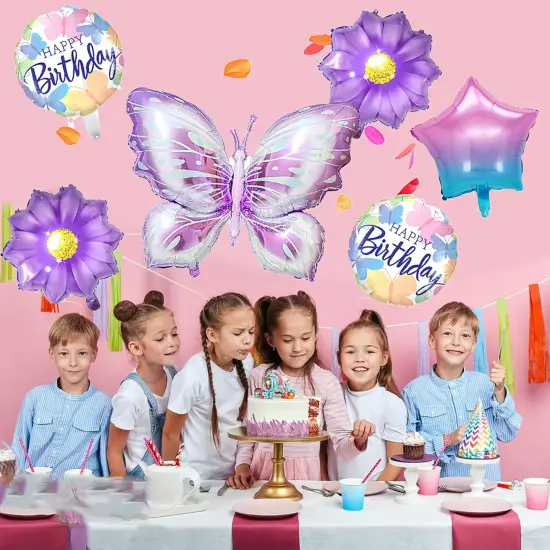 Butterfly Birthday Party Decoration Butterfly Aluminum Foil Balloon {4}