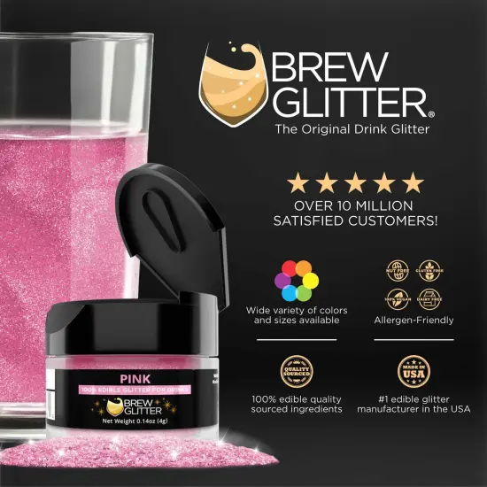 Pink Edible Glitter Spray Pump | Brew Glitter&reg; {3}