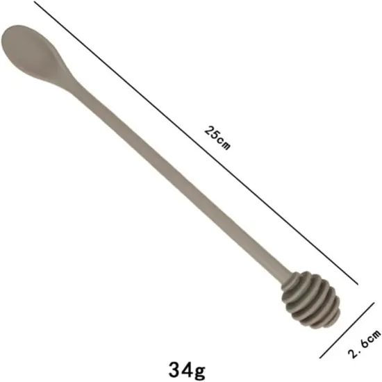 Syrup Dipper Honey Dipper Stick Silicone 2pcs Syrup Dipper Stick Honey Mixing Stirrer Spoon Silicone Mixing Spoon for Honey Jar Dispense Drizzle Honey Random Color {2}