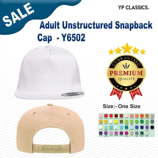 YP Classics&reg; Adult Unstructured Snapback Cap MAROON {2}