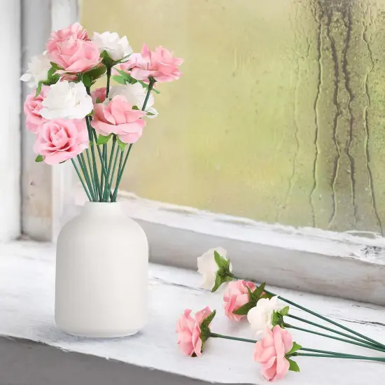 Floral Wire Stems, 50 Pieces, Flower Rose Bud Stems, 8 Inches {2}