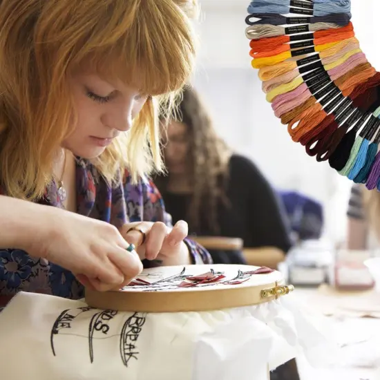 Embroidery Floss Friendship Bracelet String Cross Stitch Threads with DMC Color Numbers, 6 Strands 8.75 Yard (200 skeins) {2}