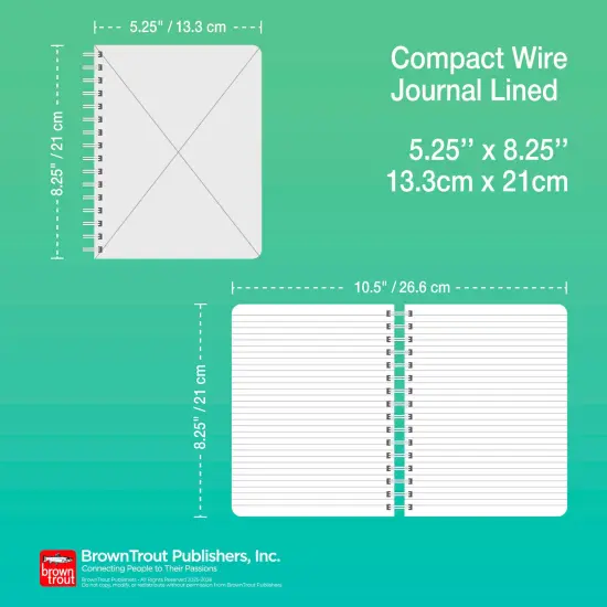 Busy Bees | 5.25x8.25 Inch Compact Wire Journal | Non-Dated | Foil Stamped Cover {6}