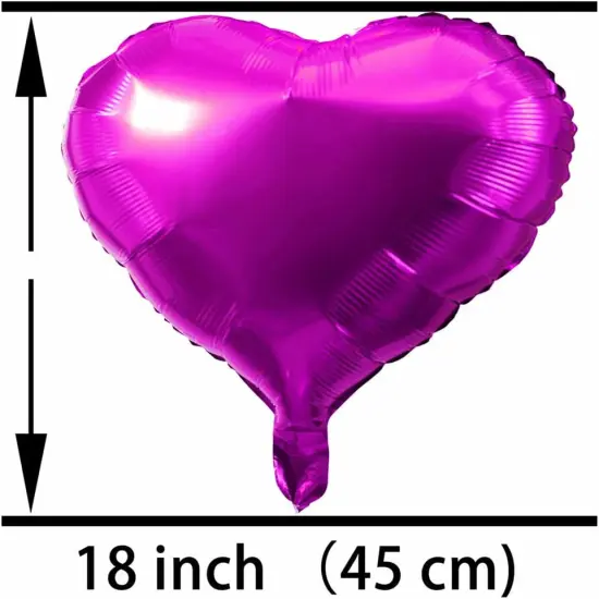 Red & Hot Pink Heart Foil Mylar Balloons - 30pc, 18in Heart Shaped, Valentine's Day, Engagement, Wedding, Bridal Shower, Unisex-Kids {2}