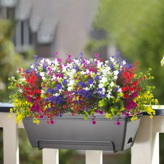 Artificial Flowers, 12 Bundles Summer Bouquets Outdoor Fake Flowers {5}