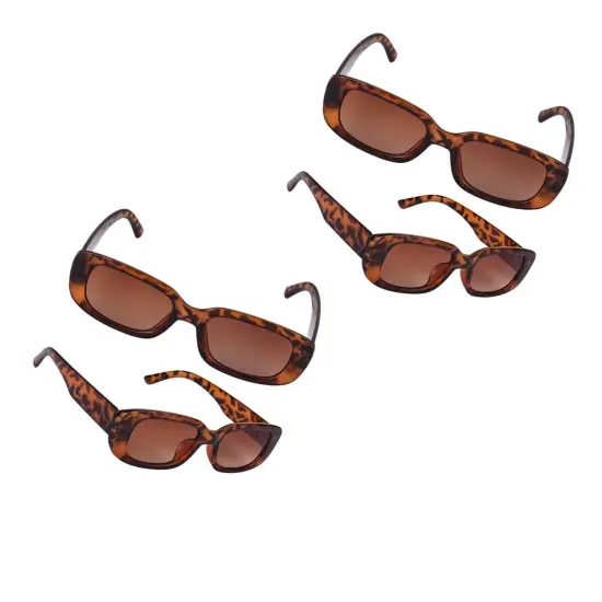 Leopard Sunglasses 6 Inches Wide Plastic Frame {2}