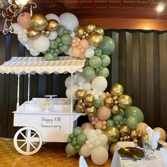 Improved Balloon Arch Kit, 10ft Wide & 9ft Tall Adjustable Balloon Arch Stand with Thicken Water Fillable Base, 50pcs Balloon Clip, Balloon Pump, Ground Nails for Wedding, Graduation, Birthday Party {2}