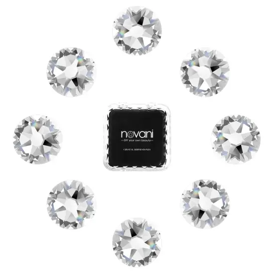 576pcs Clear Rhinestones Flat Back Round Rhinestone Style 2088 Sparkly Crystal Gemstones for Nail Art and Crafting,SS10 {1}