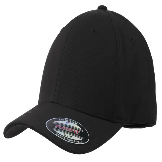 Sport-Tek&reg; Flexfit Solid Performance Cap Black {1}