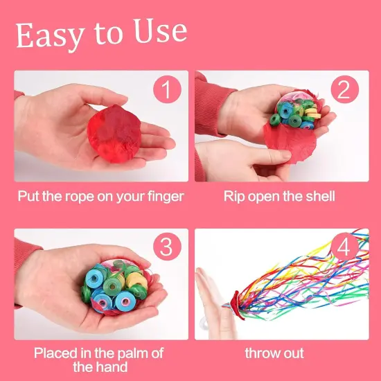 Confetti Poppers, 10Pack Streamer Plastic No Mess for Party,Birthday,Wedding (Colorful 2, 20 Pack) {3}