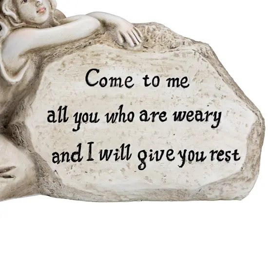Northlight Come to Me Inspirational Angel Garden Stone Statue - 11.5" Beige {6}