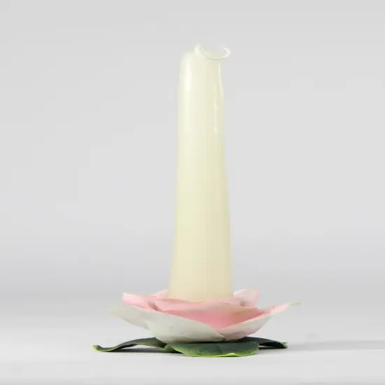 Ceramic Pink Rose Taper Candle Holder, Wedding D&eacute;cor or Gift, Anniversary D&eacute;cor or Gift, Home D&eacute;cor {2}