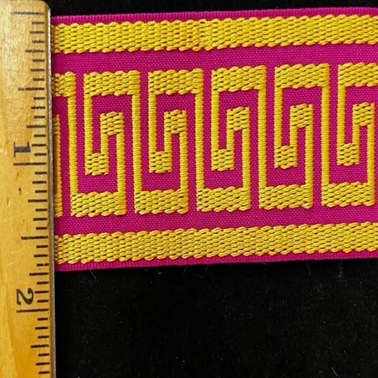 1-3/4" Greek Key Jacquard Woven Ribbon Trim - 6 Continuous Yards - Many Colors! H {2}