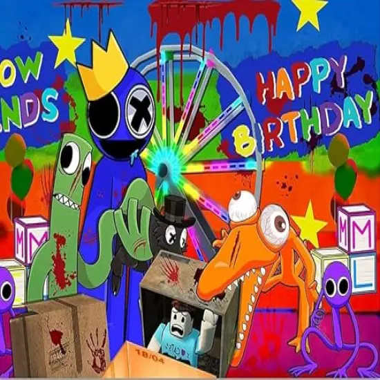 Rainbow & Friends Edible Icing Sheets-fits 1/4 sheet cake or larger {1}