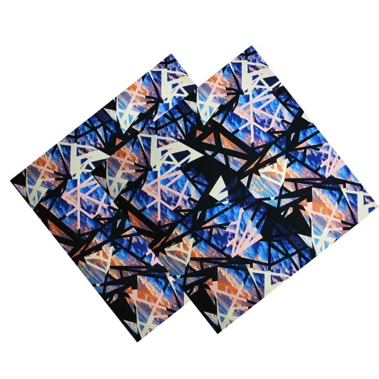 Geometrical Skies Printed Spandex {5}