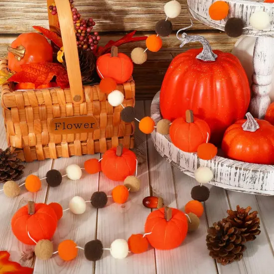 Fall Thanksgiving Felt Garland (	Colorful ) {2}