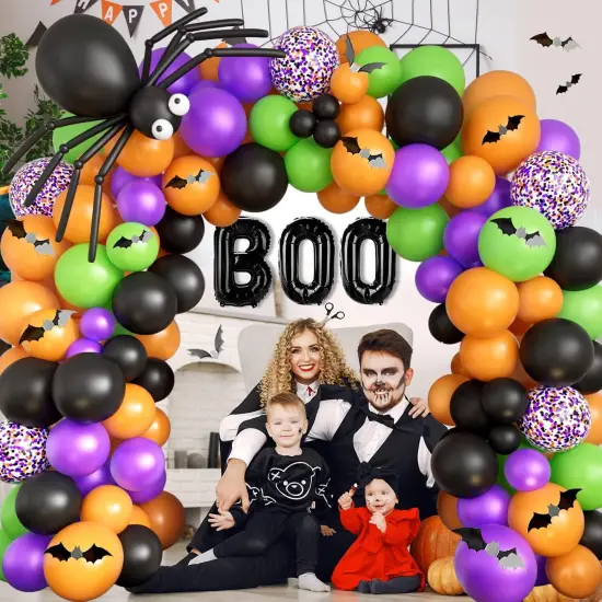 Halloween Balloons Garland Arch Kit with Boo Foil Balloon {2}
