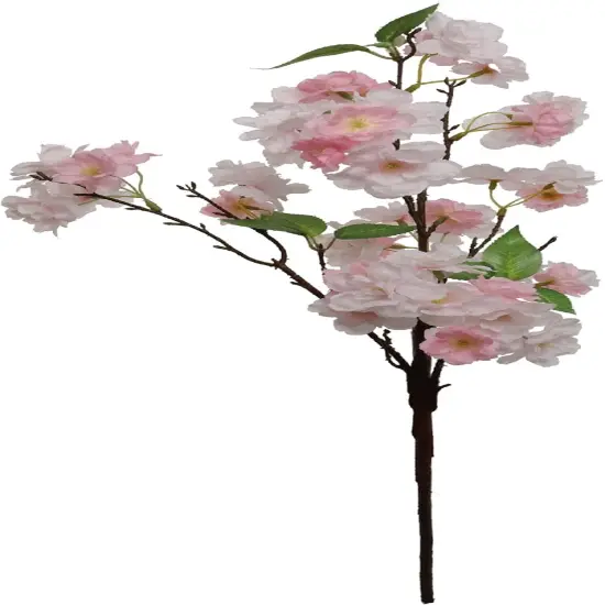 3PC 25" Artificial Cherry Blossom Spray Light Pink - Realistic Floral Stem for Home & Event Decor {1}