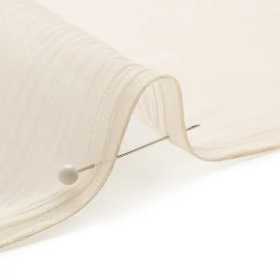 1 Yard Nude Crinkled Silk Chiffon Fabric Lightweight Sheer Material for Dresses Scarves, 43 Inches Wide {2}