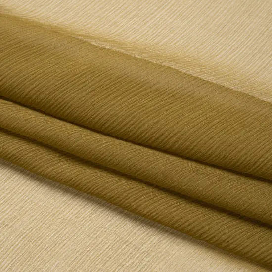 1 Yard Fir Green Crinkled Silk Chiffon Fabric Sheer Lightweight Perfect for Party Dresses, 43 Inches Wide {4}