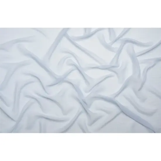 1 Yard Baby Blue Crinkled Silk Chiffon Premium Collection 43 inch Width {3}