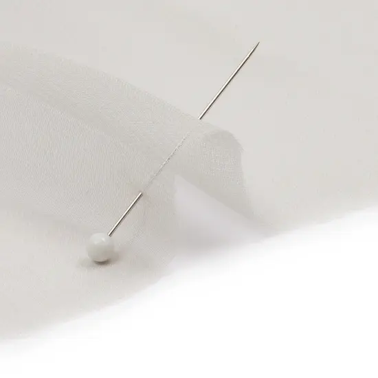 1 Yard Sheer Silk Chiffon Fabric Moonstruck Lightweight Solid Gray 44 inch Width {2}