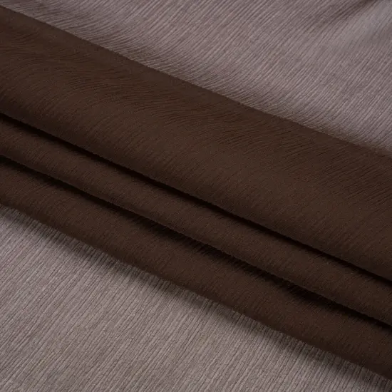 1 Yard Dark Brown Crinkled Silk Chiffon Fabric Sheer Lightweight Perfect for Bridal Designer Dresses, 43 Inches Wide {4}