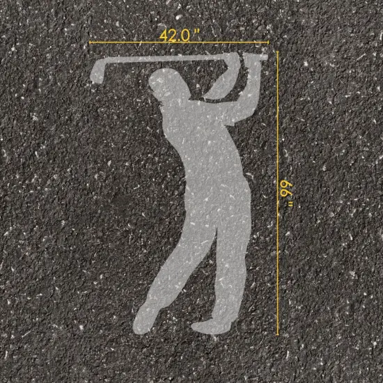 Men's Golf Player Parking Space Stencil | High School Senior Parking Spot Stencil | Reusable Stencil | Stencil Ease | {4}