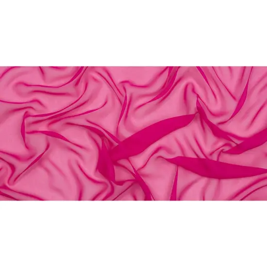 1 Yard Magenta Haze Premium Silk Chiffon Solid Lightweight Fabric 44 Inch Width {3}