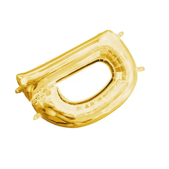 Anagram&reg; 16" Gold Letter D Balloon Air Fill Only Foil Mylar {5}