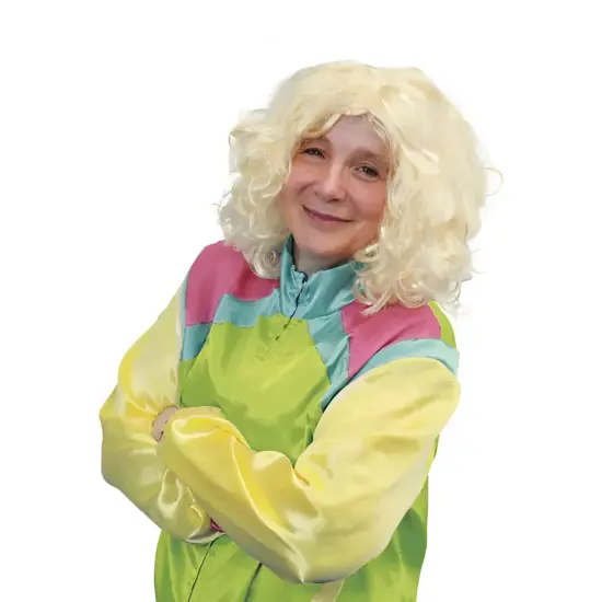 Gals 80's Windbreaker Set Includes Wig {1}