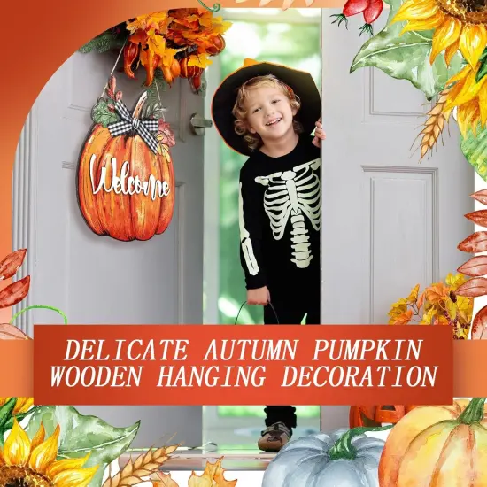 Fall Decor Pumpkin Welcome Sign (Pumpkin) {2}