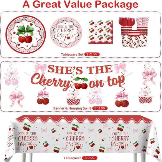 Cherry On Top Baby Shower Decorations {2}