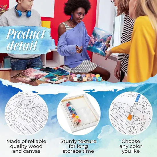 12 Pack Pre Drawn Canvas for Painting Sip and Paint Kit {3}