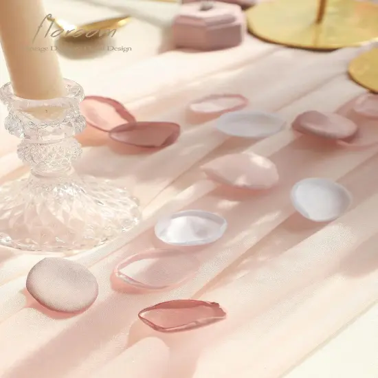 300pcs Rose Petals Dusty Rose Blush Faux Silk Flower Petals for Wedding Flower Girl Basket Aisle Scatter Dinner Table Centerpieces Party Confetti Bridal Shower Romantic Night Decoration {4}