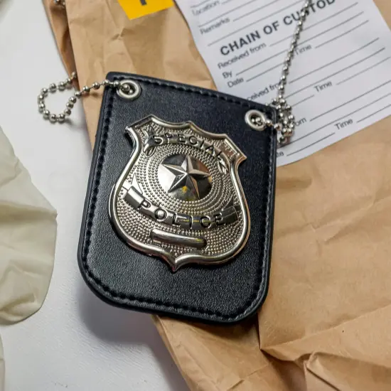 4E's Novelty Police Accessories for Kids - Fake Police Badge and Police Handcuff Set - Ideal Police Gear for Kids - Police Party Favor & Dress Up Prop {3}