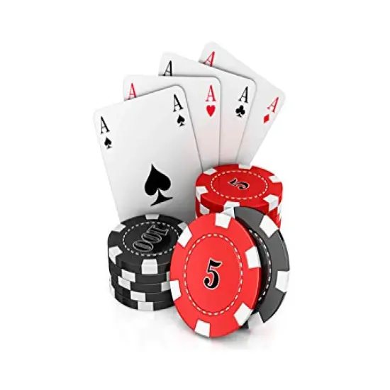 Casino Aces and Poker Chips Edible Icing image Cake Topper {1}