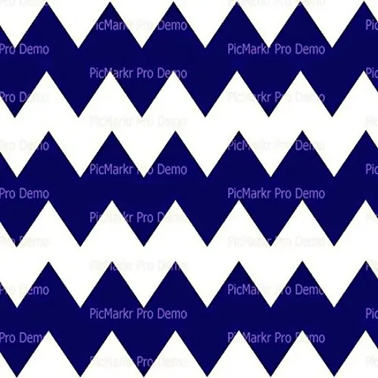 1/4 Sheet Cake - Navy Blue Large Chevron Background Birthday - Edible Cake or Cupcake Topper - D10040 {1}
